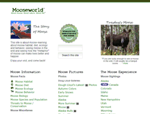 Tablet Screenshot of mooseworld.com